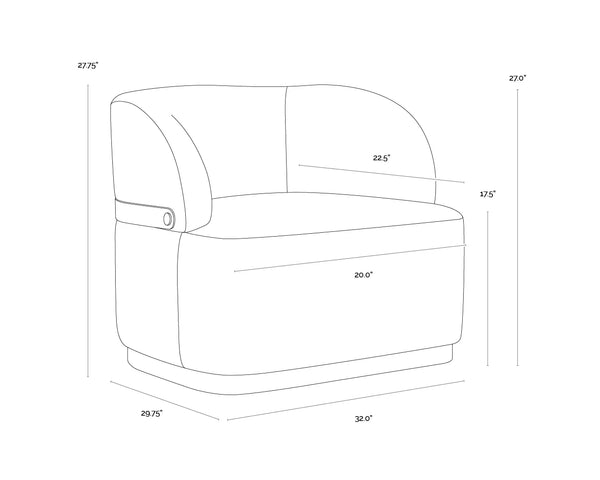 BRINDA SWIVEL LOUNGE CHAIR